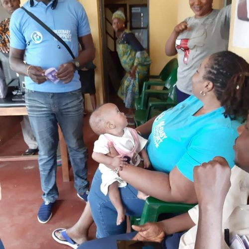 A mother and her baby at one of our maternal health outreach visits