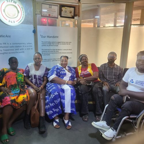Founder Aisha Ogieriakhi with the BBSI team at a radio interview